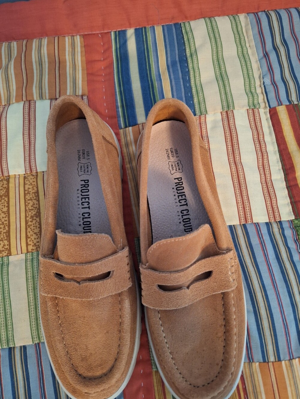 Project Cloud Filipe-1 Tan Suede Memory Foam Women's Size 8.5 Slip On Shoes